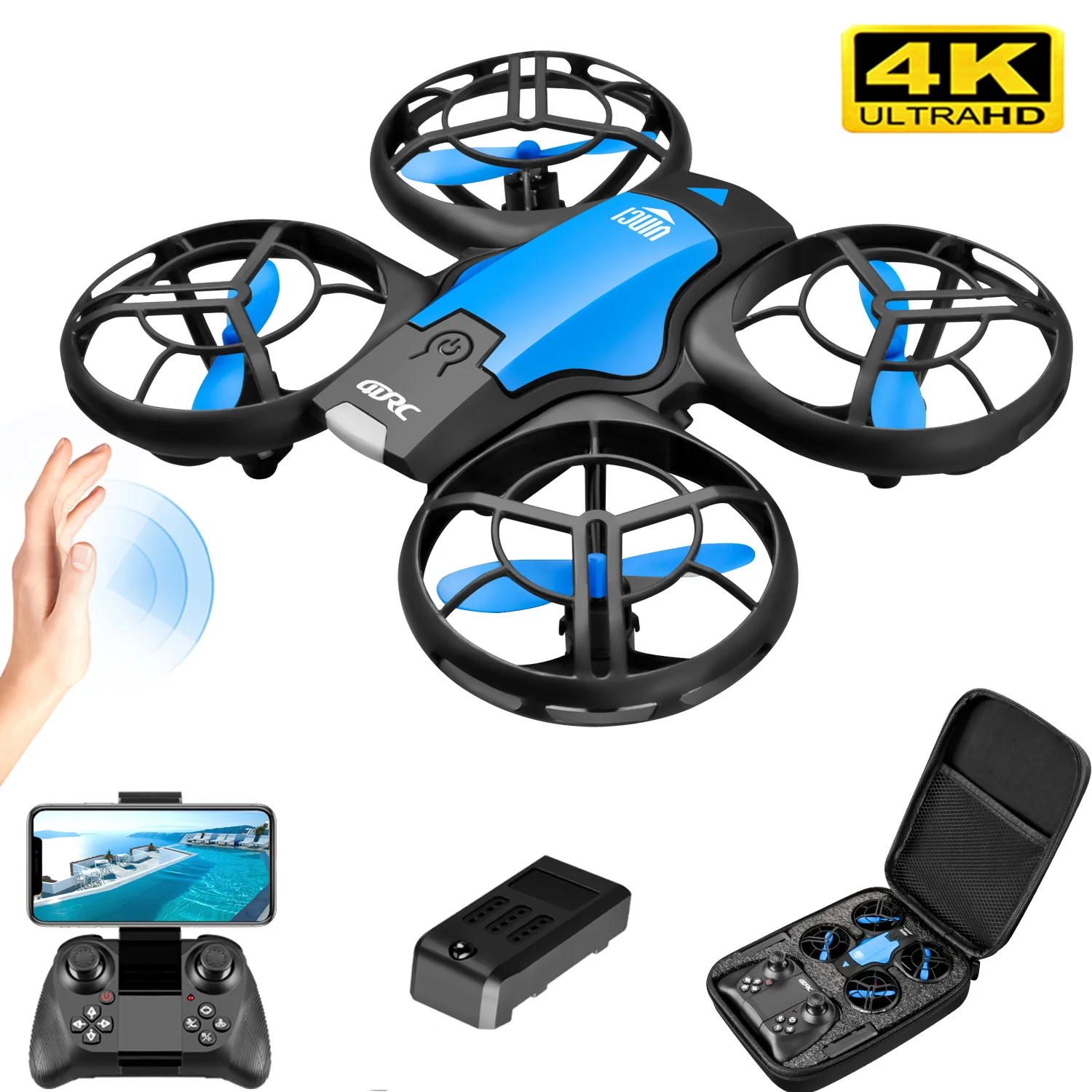 Rc Helicopter Electric - Novo Mini Drone V8 4K Profissional