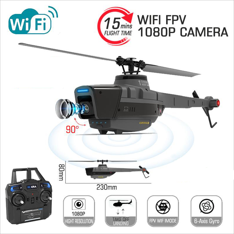 Rc Helicopter Gyro - C128 2.4G RC Helicóptero 4 Hélices