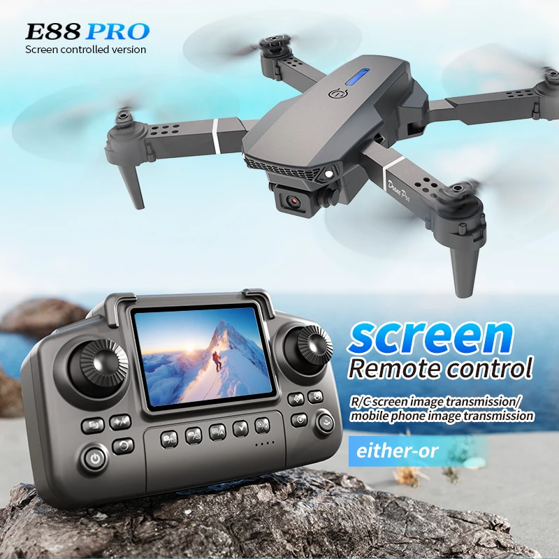 Drone Profissional E88 PRO com - Rc Helicopter Case avaliação e preço